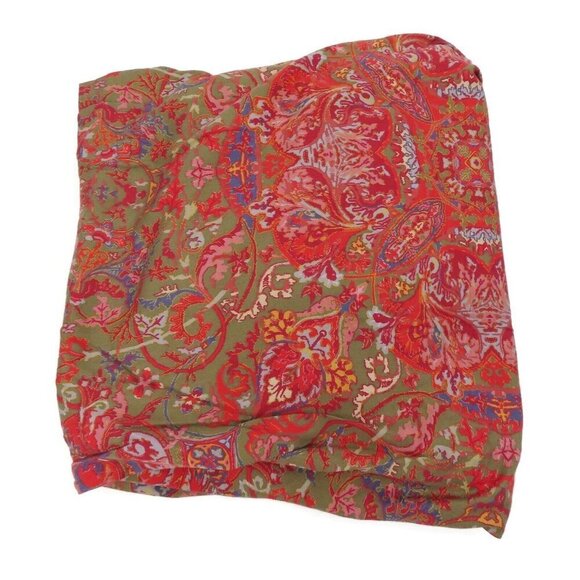 Ralph Lauren Home Galahad TWIN Fitted Sheet Red Multicolor Paisley Scroll Cotton - Picture 6 of 6